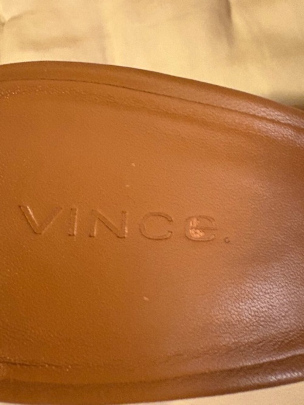 Vince - Vero Cuoio Wedge Slide Mule Shoes - Picture 2 of 5